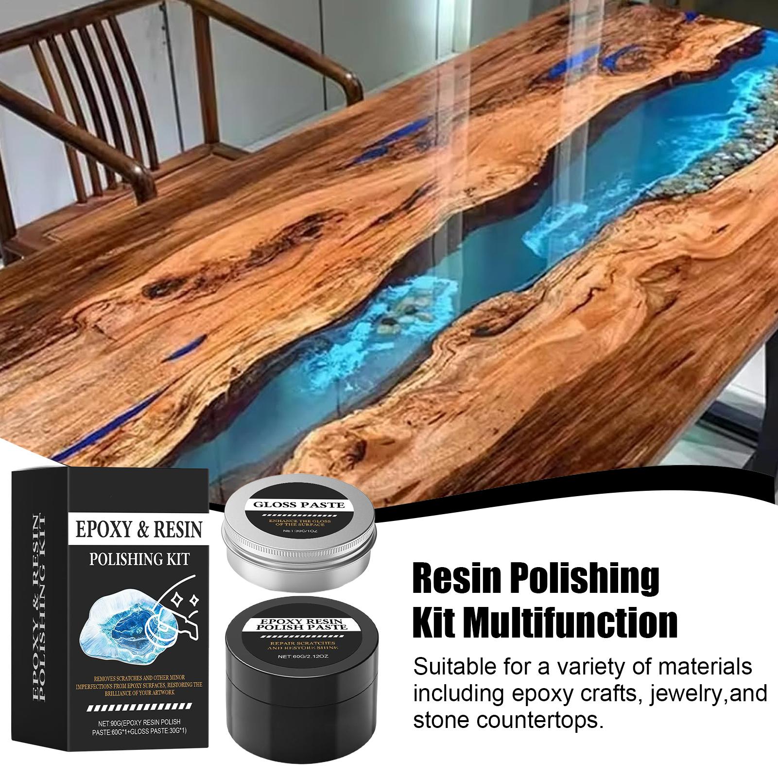 Resin Art For Beginners - ชุดขัดเรซินอีพ็อกซี่ - น้ำยาขัดรอยขีดข่วนเนื้อครีมเพื่อคืนความเงางาม - ขัดง่ายสำหรับงานเรซินอาร์ต ของตกแต่งโต๊ะ