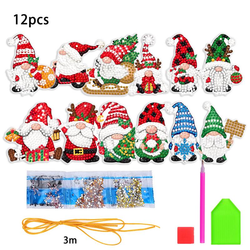 Resin Art Tool Kit - จี้เพ้นท์สีศิลปะสำหรับเทศกาลคริสต์มาสชุดอุปกรณ์ตกแต่งวัสดุทำจากเรซิน5D สำหรับพวงกุญแจต้นคริสต์มาส