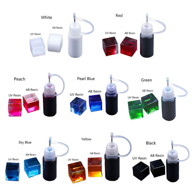 Resin Art Tool Kit - 10G 0.35Ozของเหลวอีพ็อกซี่เรซิ่นสีเข้มข้นเรซิ่นสีชุดเครื่องประดับเรซิ่นศิลปะหัตถกรรมชุดเครื่องมือ