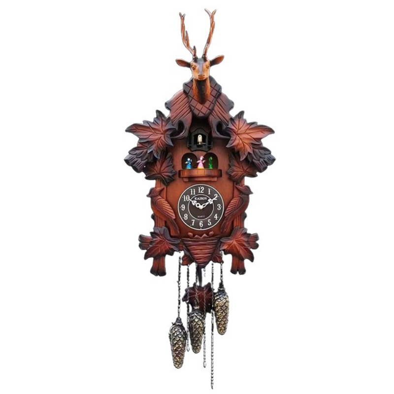 Resin Art Watch - Cuckoo Wall CLOCK นาฬิกาไม้ห้องนั่งเล่นลูกตุ้มนาฬิกาหรูหรานาฬิกาขนาดใหญ่ห้องนอน Wall Art