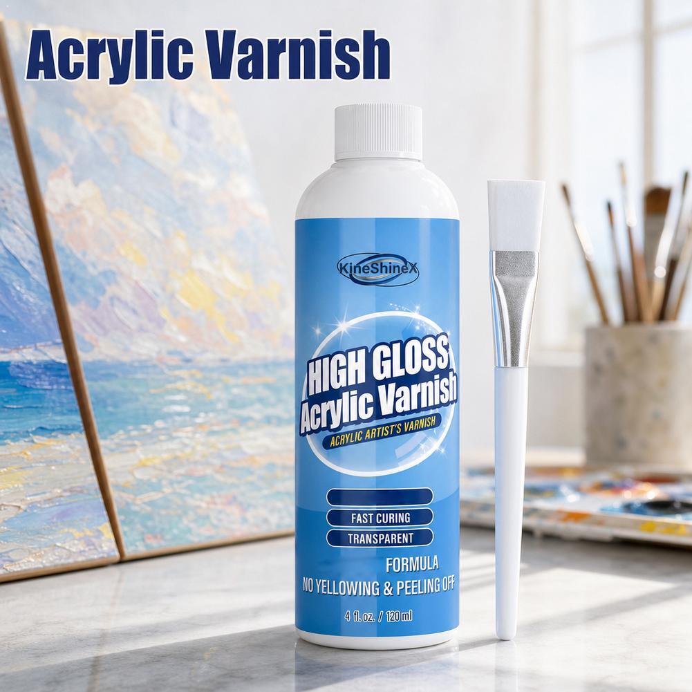 Resin Artist - น้ำยาเคลือบเงาอะคริลิก 120 มล. สำหรับปกป้องงานศิลปะ กันน้ำ โปร่งใส