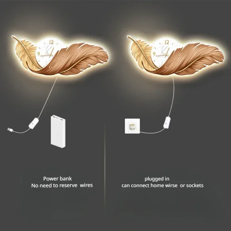 Resin Art Watch - นาฬิกาติดผนัง LED ดีไซน์หรูหรา ขนาดใหญ่ สำหรับตกแต่งห้องนั่งเล่น ภาพวาดติดผนัง