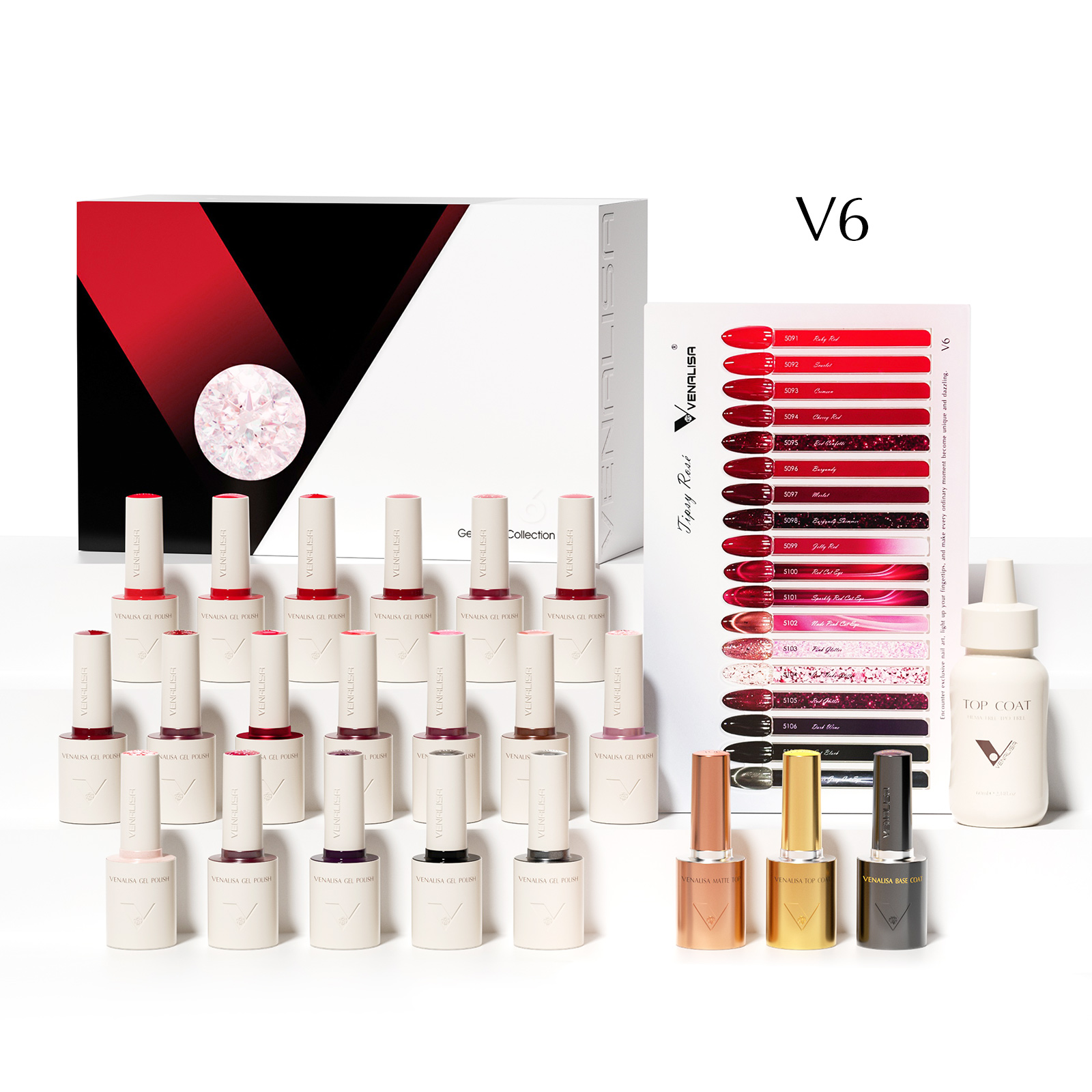 Resin Art Training - เวนาลิซ่า V6 ชุดใหม่ 10 มล. เจลทาเล็บ