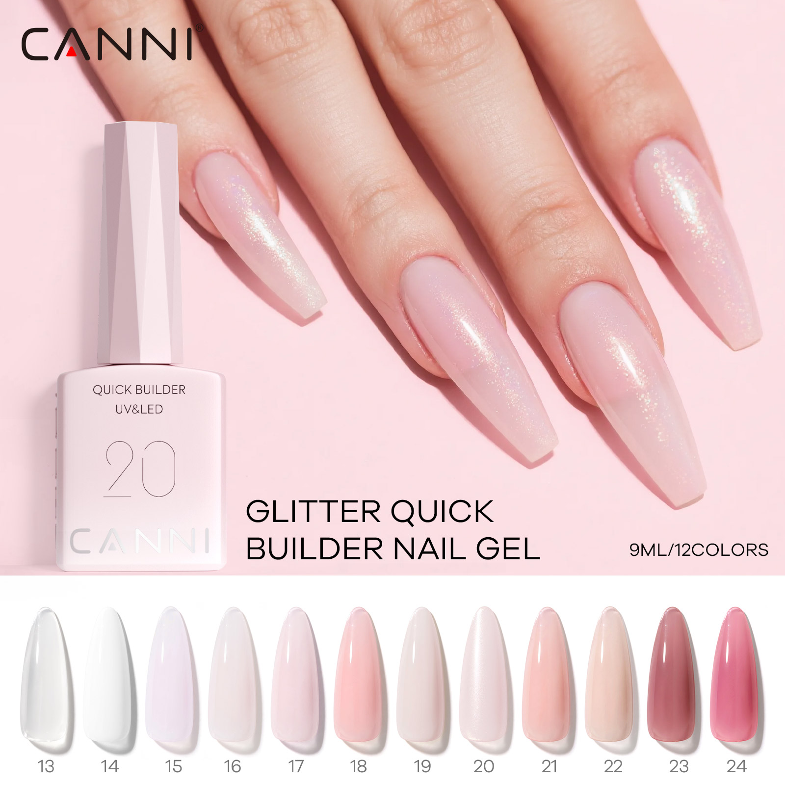 Resin Art Training - เจลยูวีสำหรับต่อเล็บ CANNI UV Construction Gel สูตรแห้งเร็วในขวด