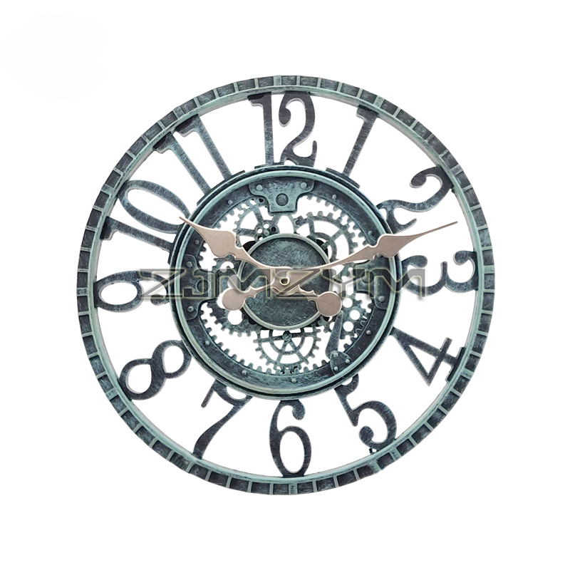 Resin Art Watch - นาฬิกาแขวนผนังกันน้ำย้อนยุคกลางแจ้งในร่ม12นิ้วใช้แบตเตอรี่อ่านง่ายตกแต่งสำหรับห้องครัวลานบ้านระเบียง