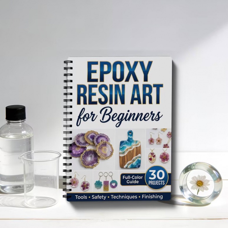 Resin Art Learning - คู่มือศิลปะเรซินอีพ็อกซี่ คู่มือการเริ่มต้นทำงานฝีมือ คู่มือการเรียนรู้
