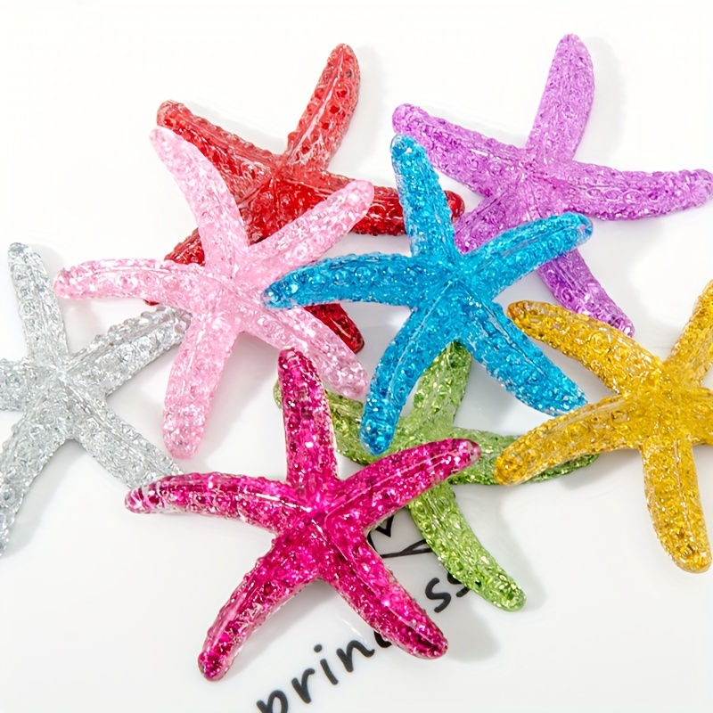 Resin Art Furniture - 10 ชิ้น 1.57 นิ้วรูปปลาดาวเรซิ่น, เครื่องประดับขนาดเล็ก, อุปกรณ์ตกแต่งสำหรับบ้าน,