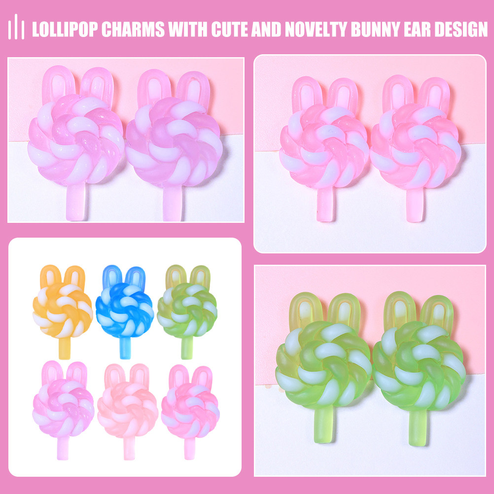 24 ชิ้น จี้รูปกระต่ายการ์ตูนน่ - Resin Art Keychain บทวิจารณ์และราคา