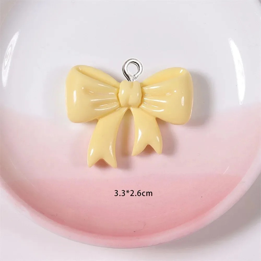 10 ชิ้น ชาร์มเรซิ่นรูปโบว์สีลู - Resin Art Keychain บทวิจารณ์และราคา