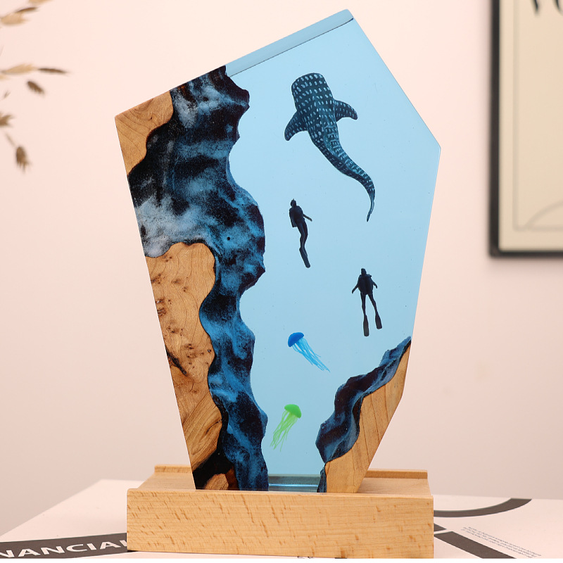 ของตกแต่งเรซิ่นรูปน้ำพุร้อน วา - Resin Art For Anniversary Gift บทวิจารณ์และราคา