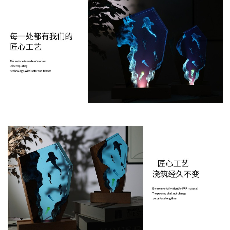ของตกแต่งเรซิ่นรูปน้ำพุร้อน วา - Resin Art For Anniversary Gift บทวิจารณ์และราคา