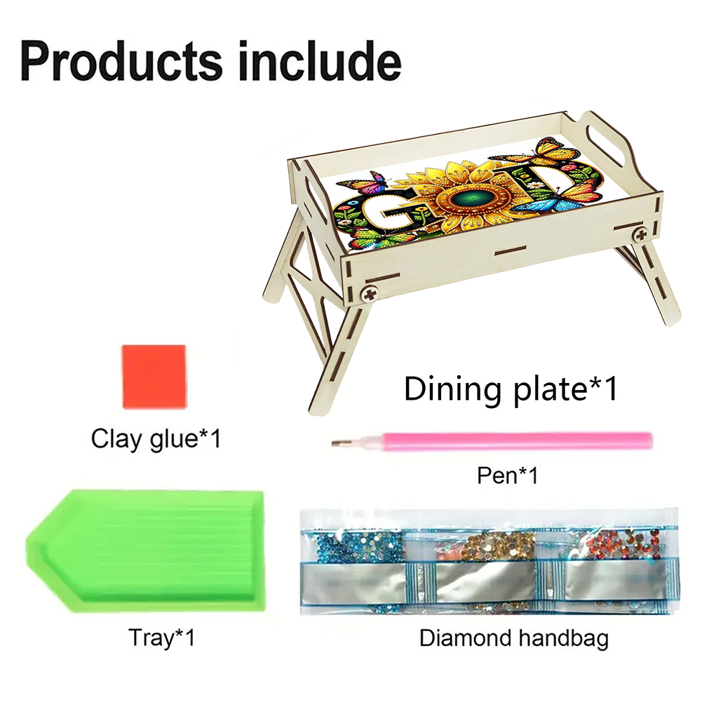 ถาดเสิร์ฟงานฝีมือเพชร 5 มิติ D - Resin Art Wooden Tray บทวิจารณ์และราคา