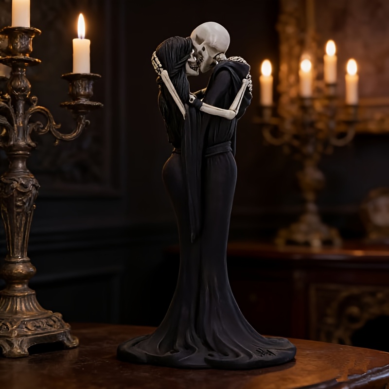รูปปั้นคู่รักหัวกะโหลก 1 ชิ้น, - Resin Art Furniture บทวิจารณ์และราคา