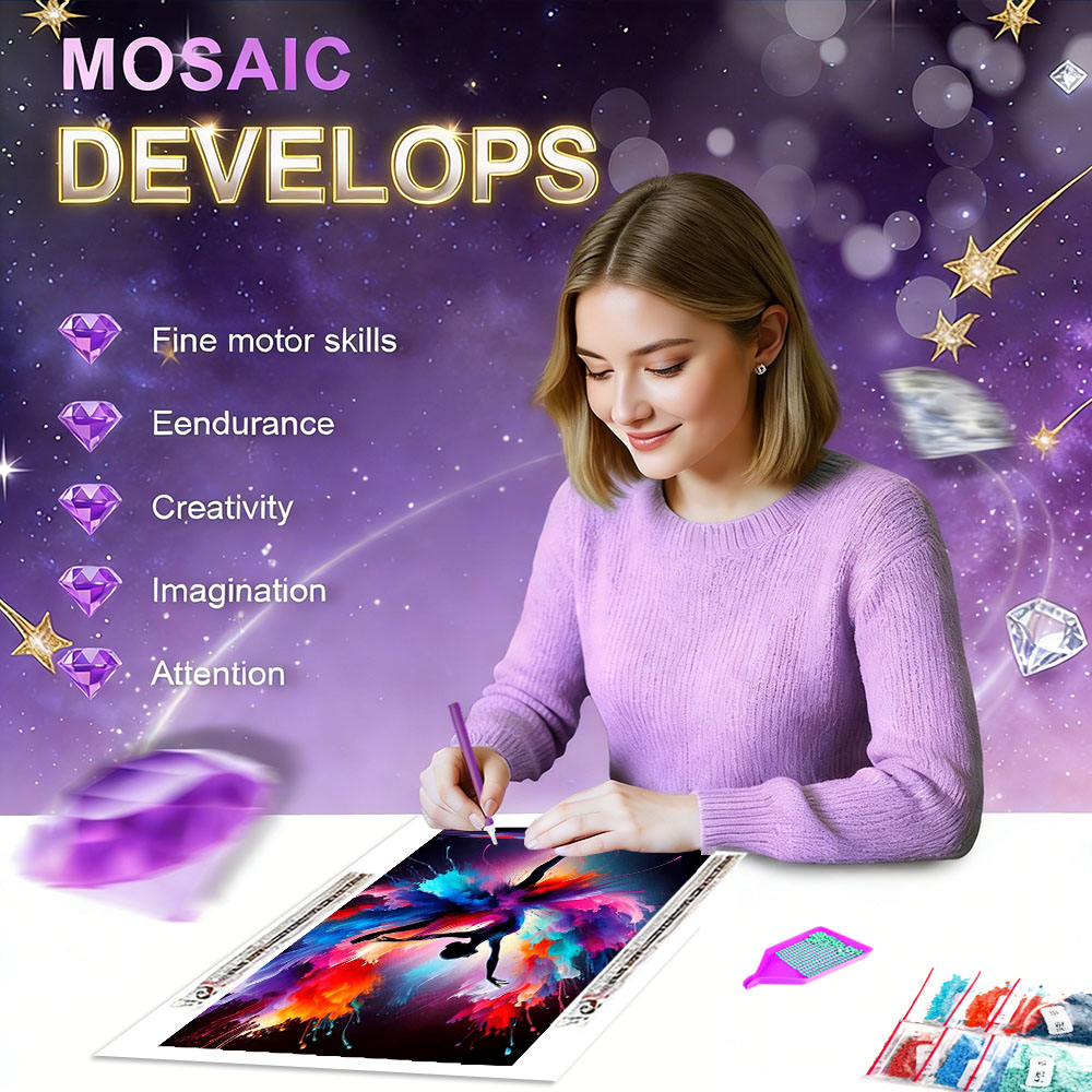 ชุดภาพโมเสกเพชร 5D DIY ของ HUA - Resin Art Wallpaper บทวิจารณ์และราคา