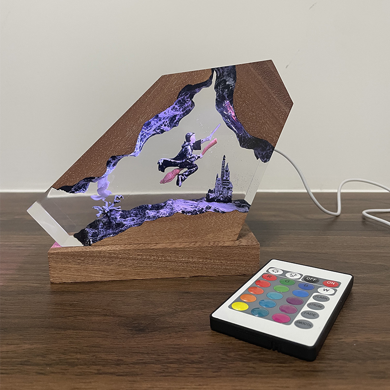 โคมไฟเรซิ่นไม้ลายวิเศษ นักเวทม - Resin Artist บทวิจารณ์และราคา