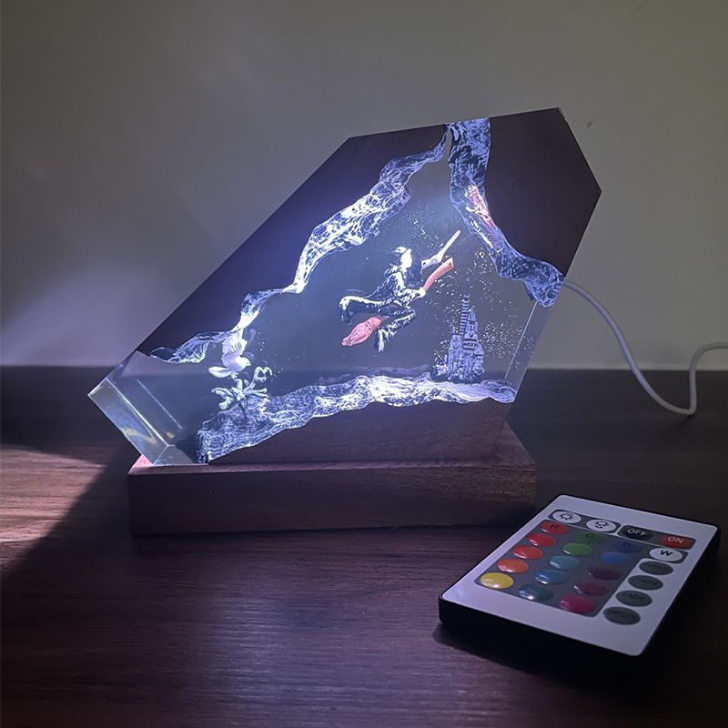โคมไฟเรซิ่นไม้ลายวิเศษ นักเวทม - Resin Artist บทวิจารณ์และราคา