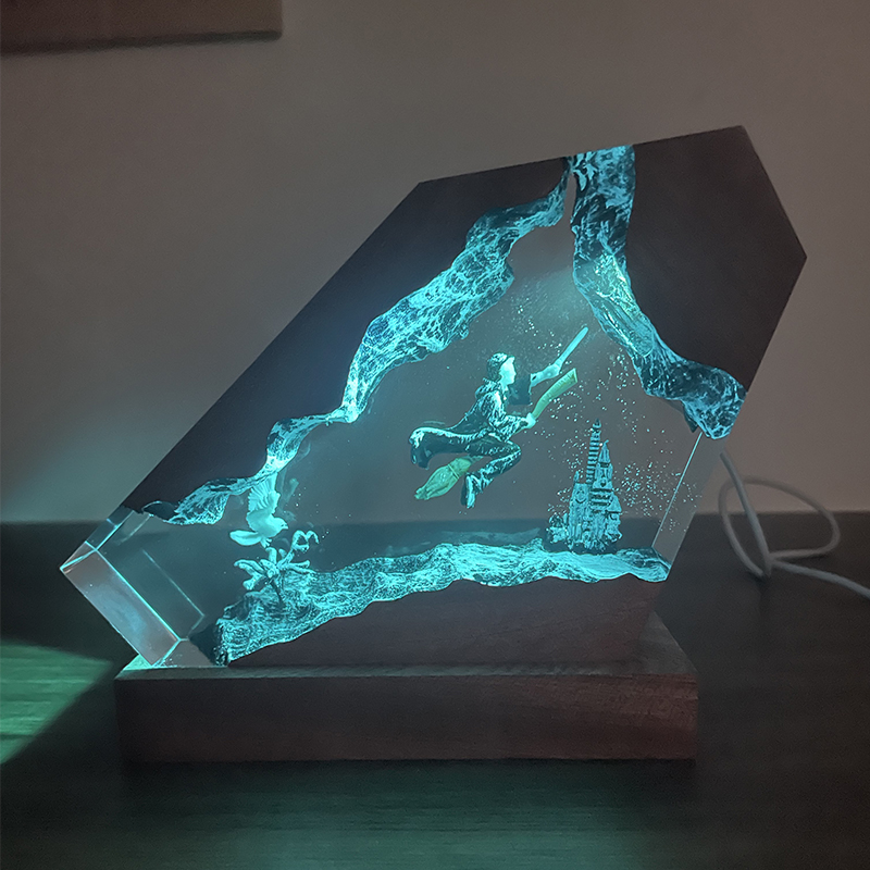 โคมไฟเรซิ่นไม้ลายวิเศษ นักเวทม - Resin Artist บทวิจารณ์และราคา