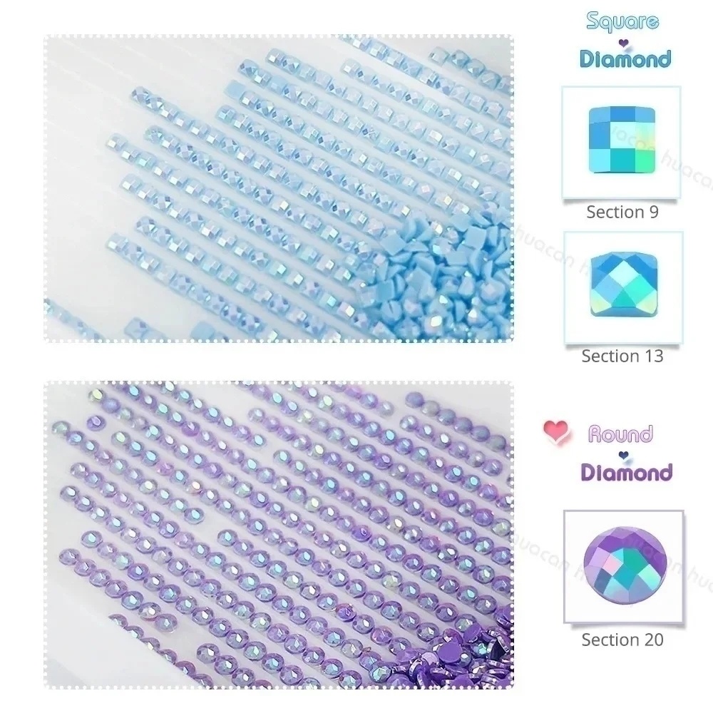 Huacan ภาพวาดติดเพชรรูปกบและพื - Resin Art Wallpaper บทวิจารณ์และราคา