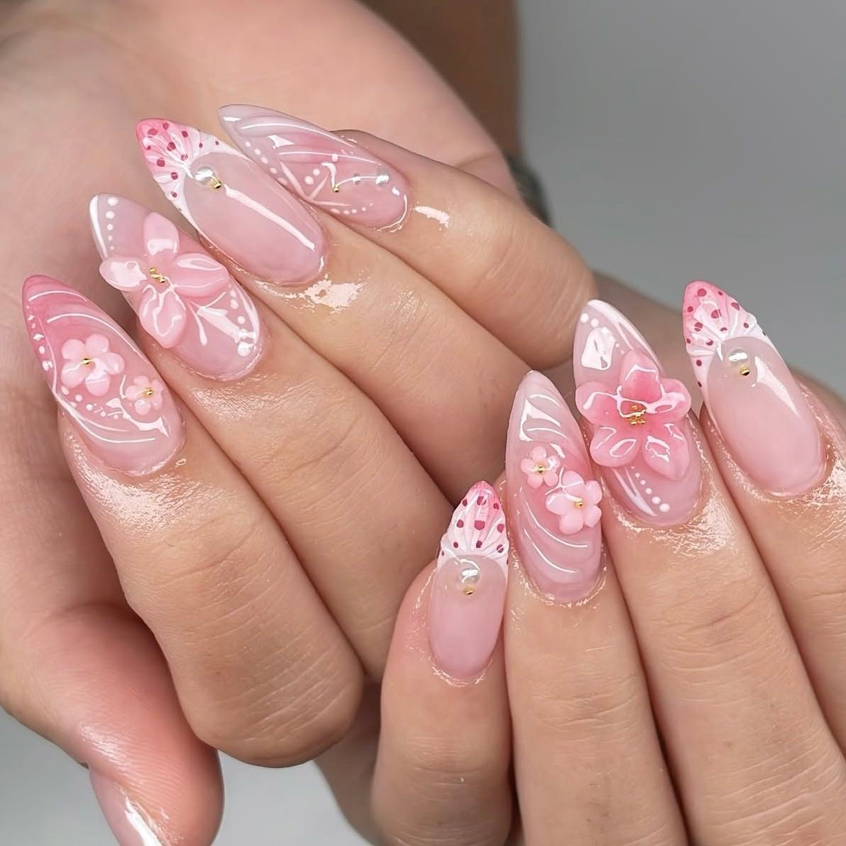 สติ๊กเกอร์ติดเล็บสำเร็จรูปลายด - Resin Art Instagram บทวิจารณ์และราคา