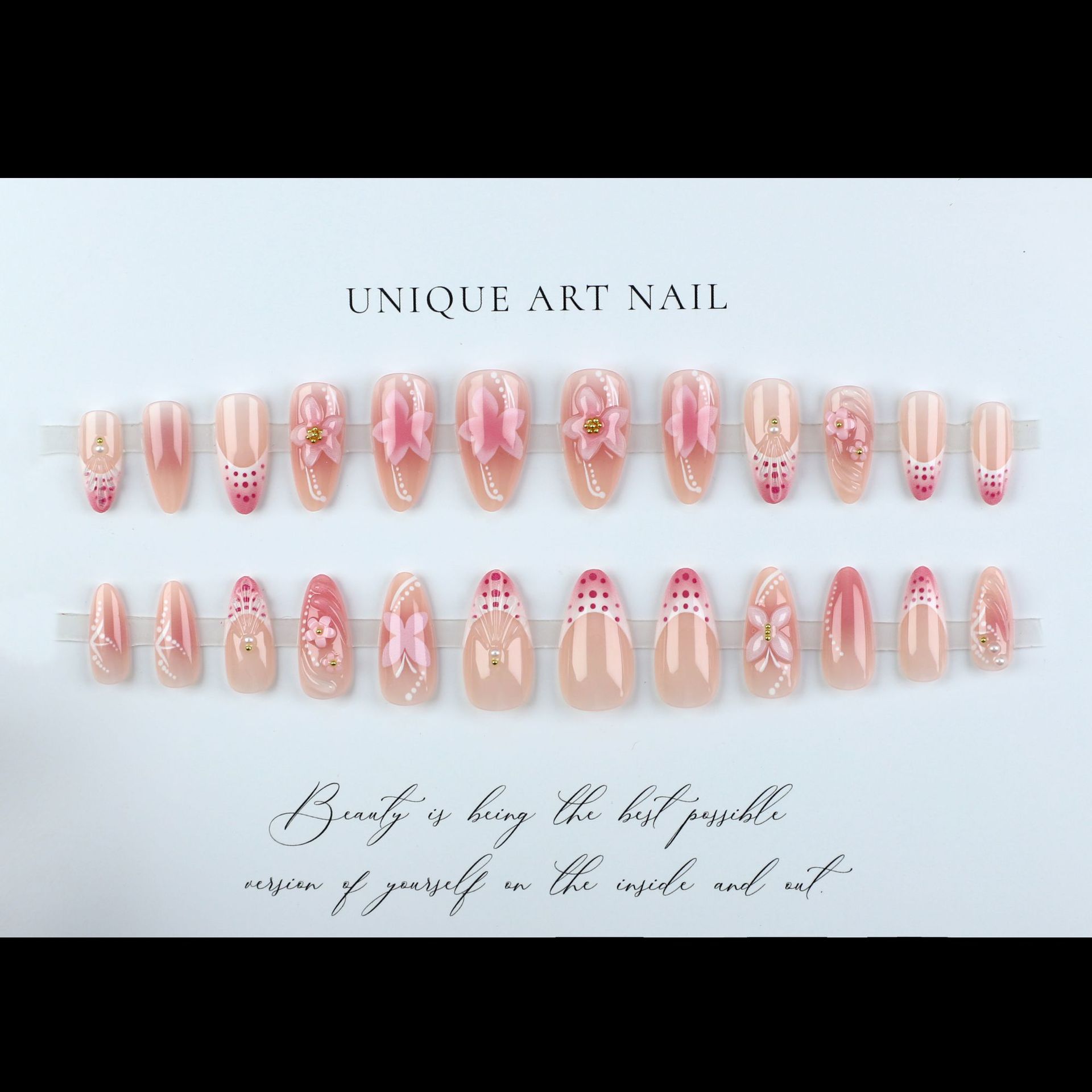 สติ๊กเกอร์ติดเล็บสำเร็จรูปลายด - Resin Art Instagram บทวิจารณ์และราคา
