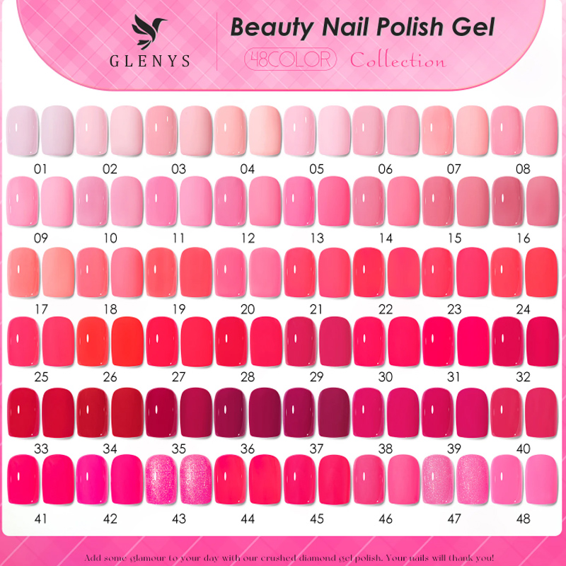 เจลทาเล็บ Glenys 48 สี ยอดนิยม - Resin Art Learning บทวิจารณ์และราคา
