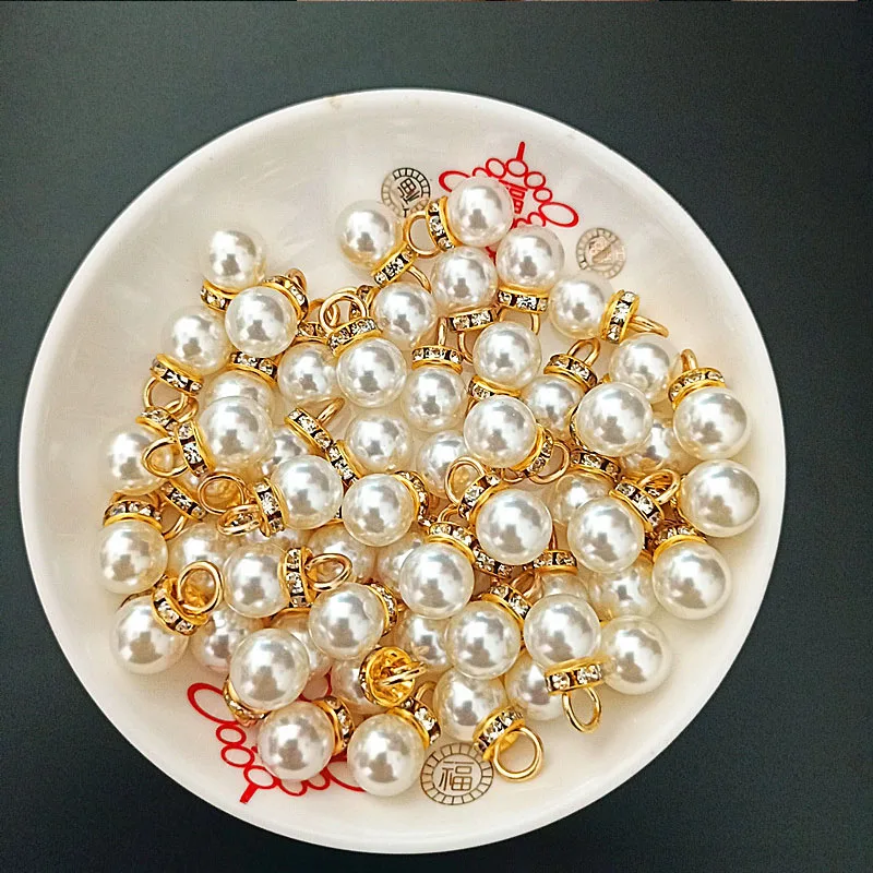 30 ชิ้นรอบเพิร์ลเพชรจี้ทองเงิน - Resin Art For Anniversary Gift บทวิจารณ์และราคา