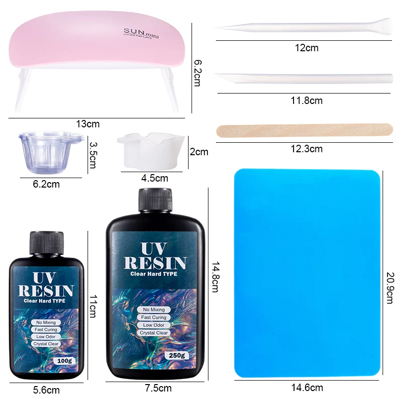 Hard UV เรซิ่นกาวชุด Fast Curi - Resin Art Tool Kit บทวิจารณ์และราคา