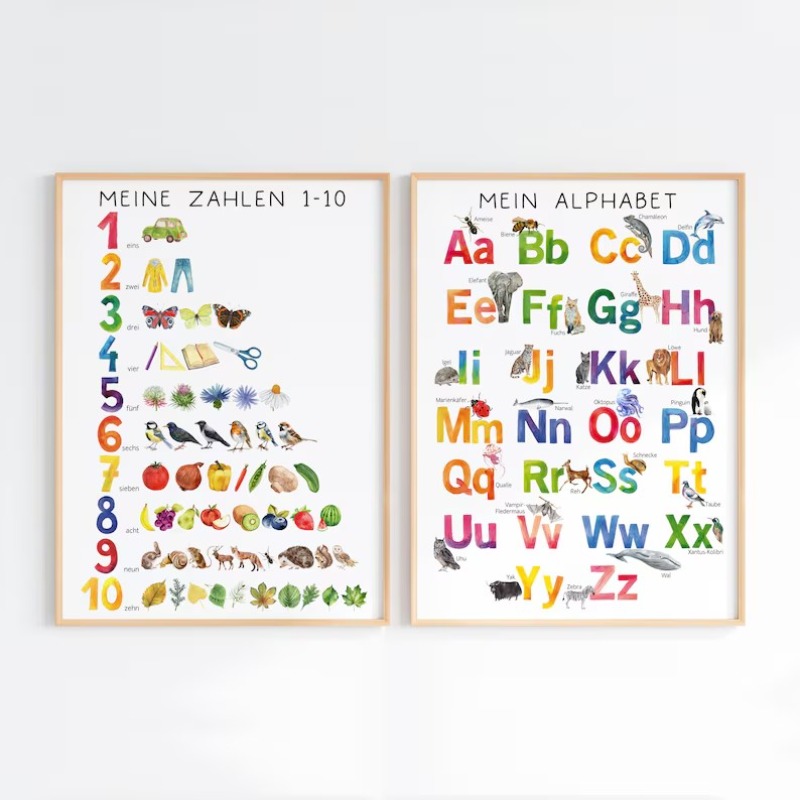 โปสเตอร์เด็ก 2026 หมายเลข ABC  - Resin Art Learning บทวิจารณ์และราคา