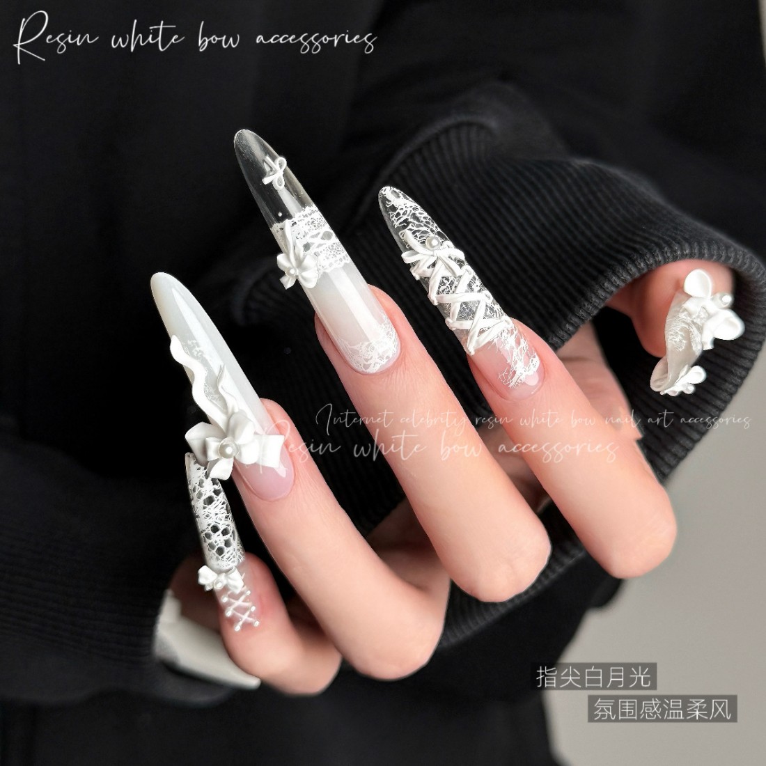 YYM 50 ชิ้น โบว์สีขาวสำหรับตกแ - Resin Art Instagram บทวิจารณ์และราคา