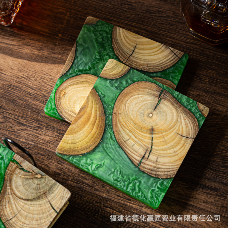 ถาดเสิร์ฟชา Zen Ink-Art Dry Br - Resin Art Wooden Tray บทวิจารณ์และราคา