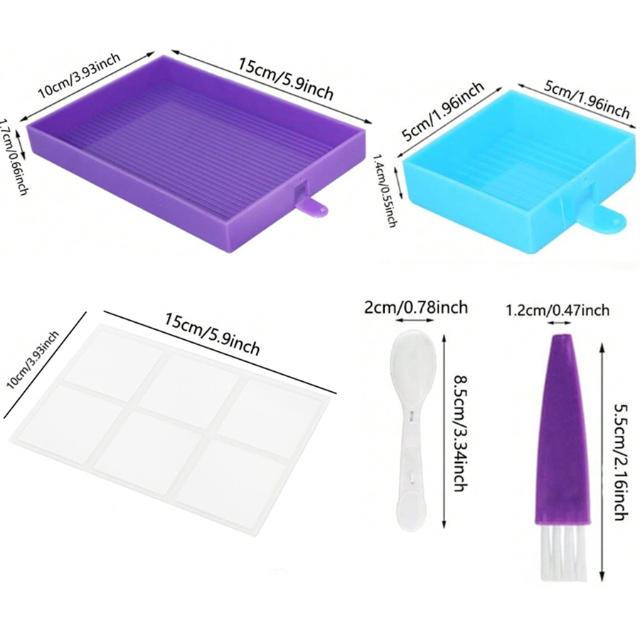 ถาดใส่เพชรสำหรับงานปักครอสติช  - Resin Art Tool Kit บทวิจารณ์และราคา