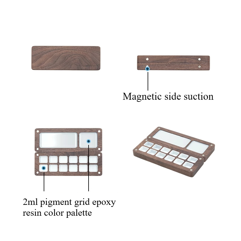 กล่องสีน้ำไม้เนื้อแข็งสำหรับนั - Resin Art Wooden Tray บทวิจารณ์และราคา