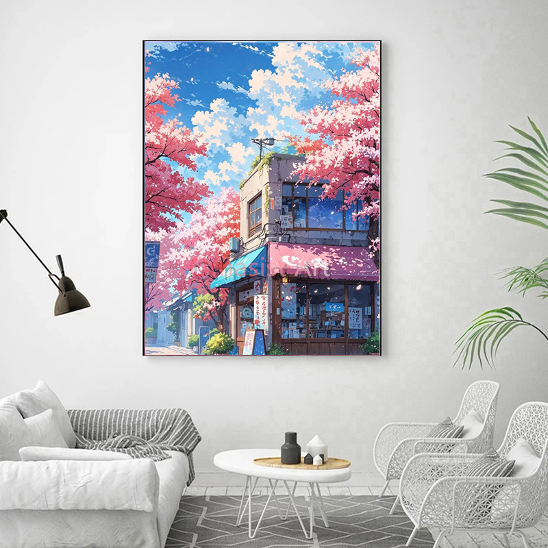 100% DIY Fairy เจาะฝุ่น Cherry - Resin Art Wallpaper บทวิจารณ์และราคา