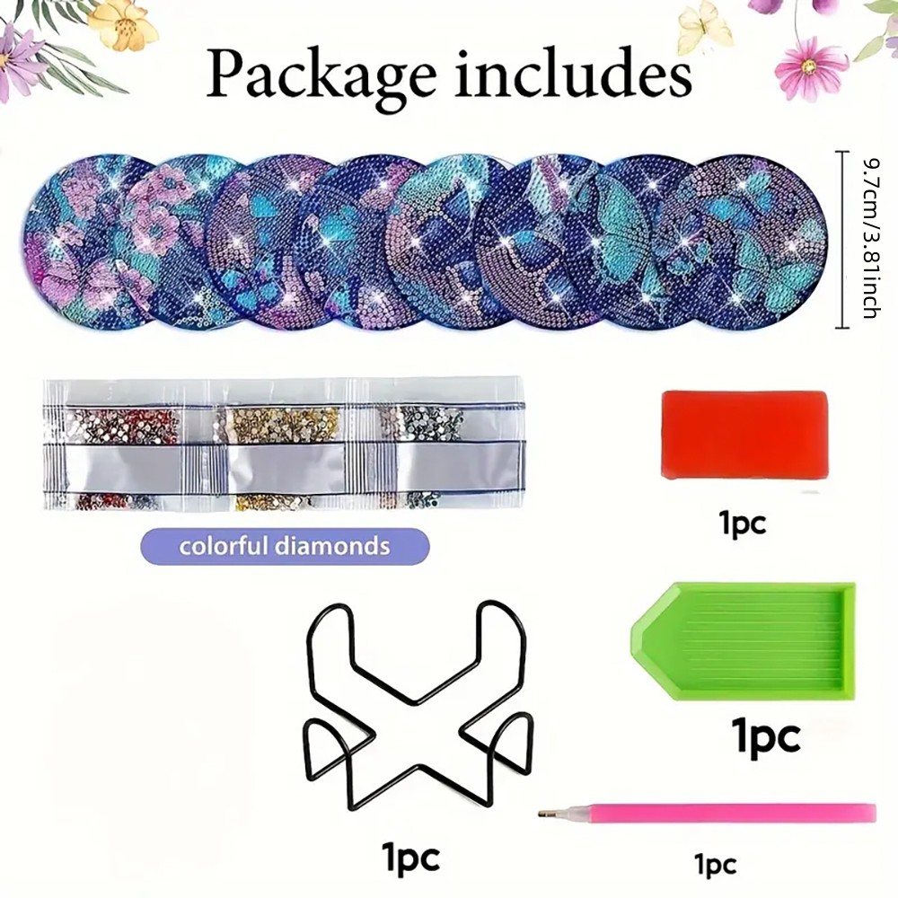 แผ่นรองแก้วงานศิลปะเพชร 8 ชิ้น - Resin Art For Beginners บทวิจารณ์และราคา