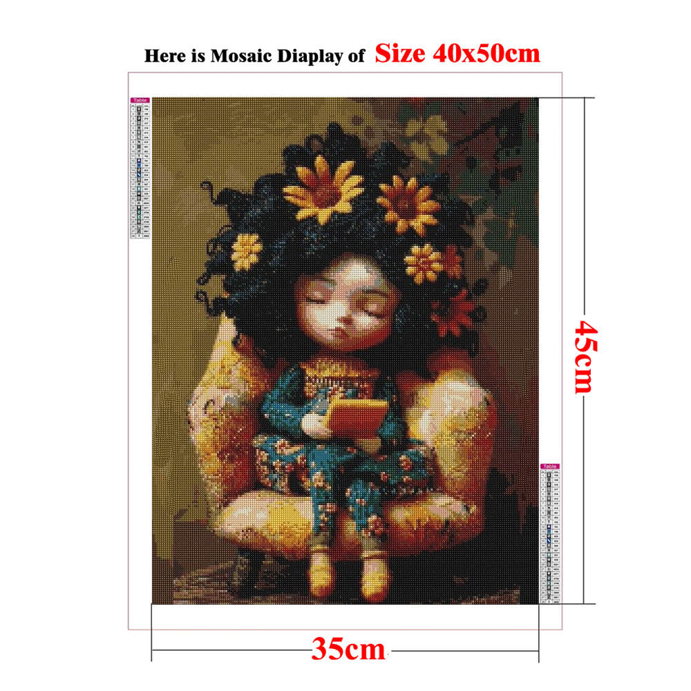 ภาพวาดเพชรโมเสกสาวโรแมนติกอ่าน - Resin Art Learning บทวิจารณ์และราคา
