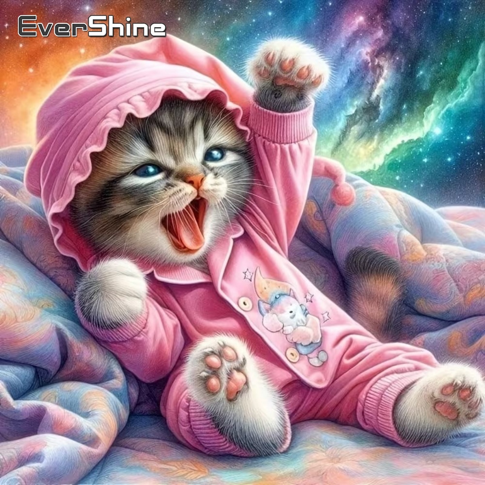 ภาพวาดเพชร EverShine ลายแมว งา - Resin Art Wallpaper บทวิจารณ์และราคา