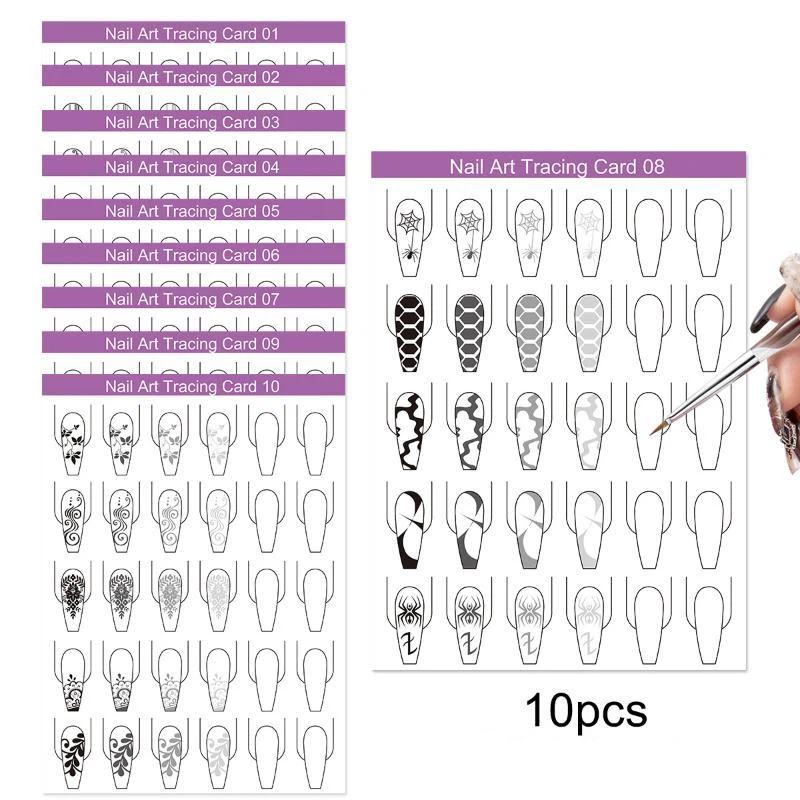 กระดาษฝึกวาดลายเล็บ 10 ชิ้น สำ - Resin Art Learning บทวิจารณ์และราคา