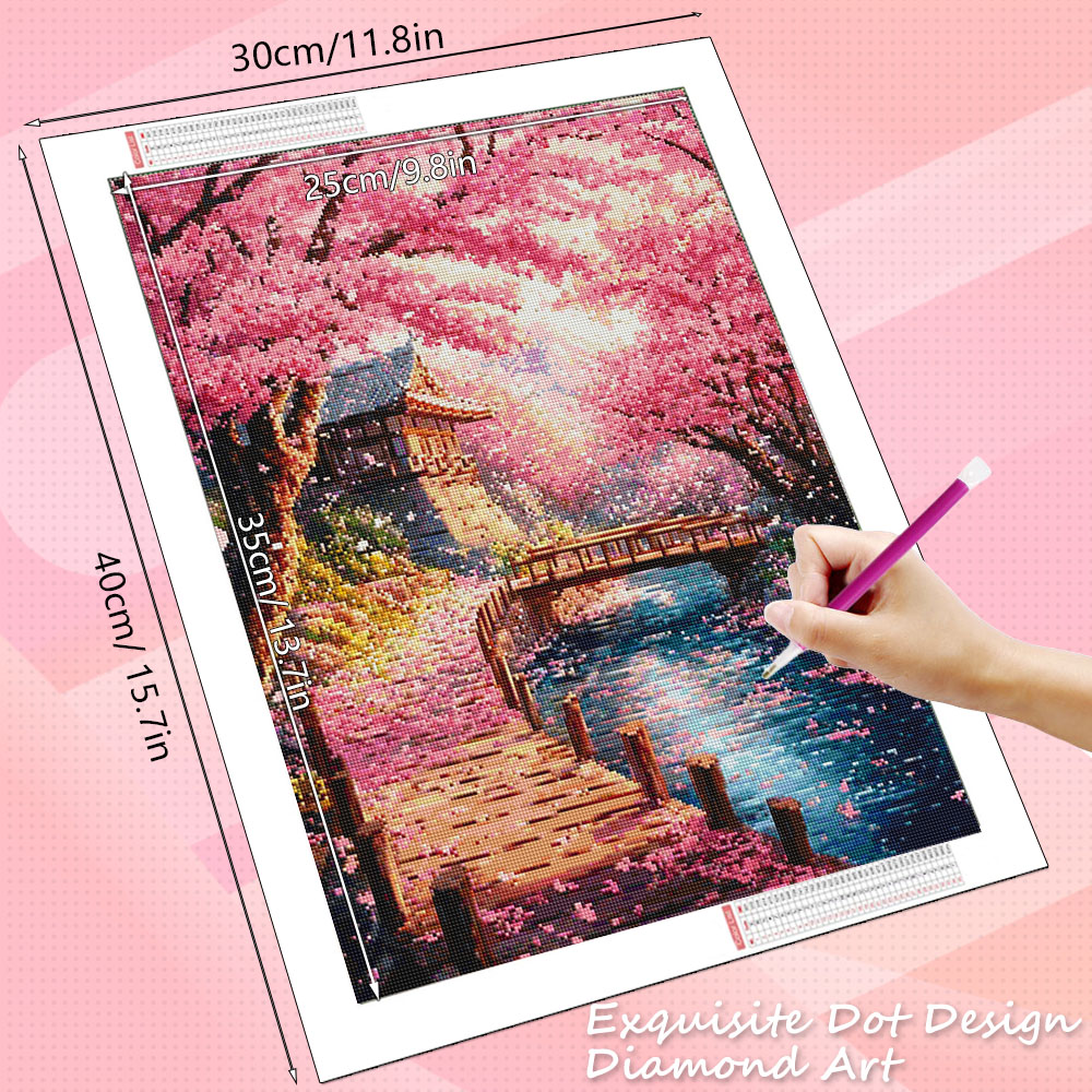 ภาพวาดเพชร HUACAN ลายทิวทัศน์บ - Resin Art Wallpaper บทวิจารณ์และราคา