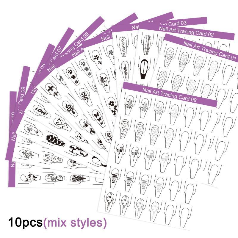 กระดาษฝึกวาดลายเล็บ 10 ชิ้น สำ - Resin Art Learning บทวิจารณ์และราคา