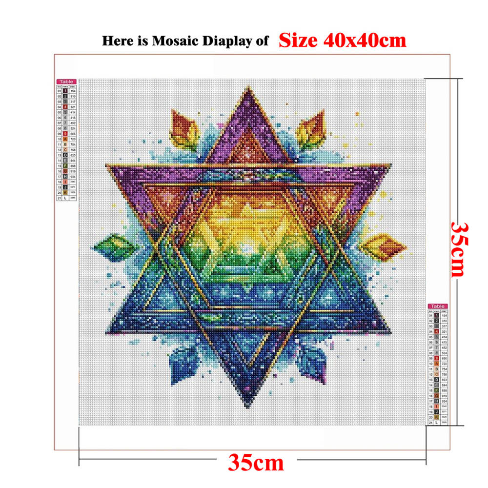 ภาพปักเพชร DIY รูปดาวแห่งเดวิด - Resin Art Wallpaper บทวิจารณ์และราคา